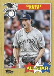 2022 Topps 1987 Topps Baseball All-Stars Gerrit Cole #87AS-37 card