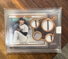 2022 Topps Museum Collection Single-Player Primary Pieces Quad Relics Gerrit Cole #SPPPQR-GC card