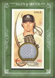2023 Topps Allen & Ginter Framed Mini Relics Gerrit Cole #MFR-GCO card