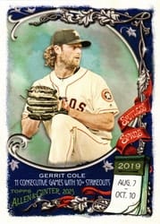 2023 Topps Allen & Ginter Spotless Spans Gerrit Cole #SS-15 card