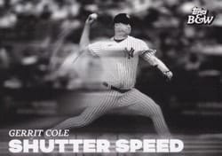 2023 Topps Black & White Shutter Speed Gerrit Cole #SS7 card