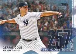 2023 Topps Japan Edition Strength in Numbers Gerrit Cole #SS-10 card