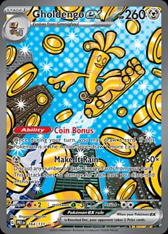 2025 Prismatic Evolutions Gholdengo ex #164 card