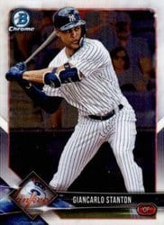 2018 Bowman Chrome Base Set Giancarlo Stanton #71 card