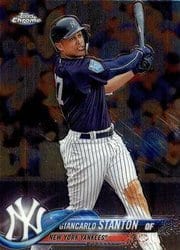 2018 Topps Chrome Base Set Giancarlo Stanton #186 card