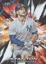2018 Topps Fire Base Set Giancarlo Stanton #125 card