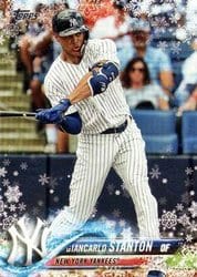 2018 Topps Holiday Base Set Giancarlo Stanton #HMW54 card