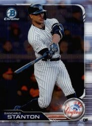 2019 Bowman Chrome Base Set Giancarlo Stanton #38 card
