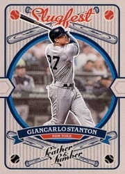 2019 Panini Leather & Lumber Slugfest Giancarlo Stanton #SF-11 card