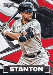2021 Topps Fire Base Set Giancarlo Stanton #168 card