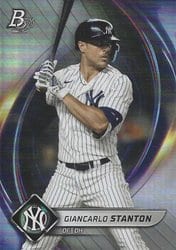 2022 Bowman Platinum Base Set Giancarlo Stanton #61 card