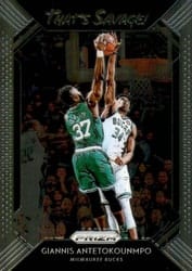 2018-19 Panini Prizm That's Savage! Giannis Antetokounmpo #8 card