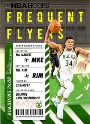 2020-21 Hoops Frequent Flyers Giannis Antetokounmpo #9 card