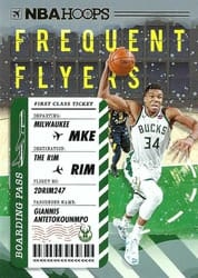 2020-21 Hoops Winter Frequent Flyers Giannis Antetokounmpo #9 card