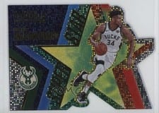 2020-21 Panini Contenders Superstar Die Cuts Giannis Antetokounmpo #10 card