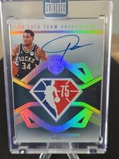 2024-25 Panini Eminence NBA 75th Team Autographs Giannis Antetokounmpo #1 card