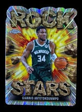 2025-26 Topps Chrome Rock Stars Giannis Antetokounmpo #RS-4 card