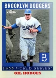 2025 Topps Chrome Platinum 1955 World Series Gil Hodges #55WS-5 card