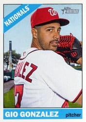 2015 Topps Heritage Base Set Gio Gonzalez #181 card