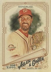 2018 Topps Allen & Ginter Base Set Gio Gonzalez #252 card