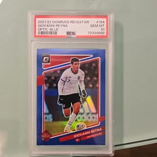 2021 Panini Donruss Road to Qatar Giovanni Reyna Optic Blue #164 card