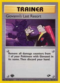 Gym Challenge Giovanni's Last Resort #105 card