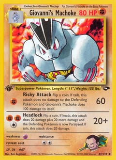 Gym Challenge Giovanni's Machoke #42 card