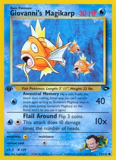Gym Challenge Giovanni's Magikarp #73 card