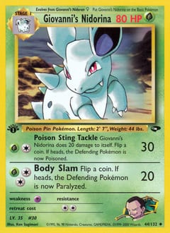 Gym Challenge Giovanni's Nidorina #44 card