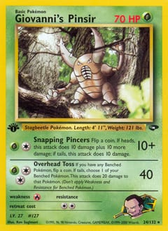 Gym Challenge Giovanni's Pinsir #24 card