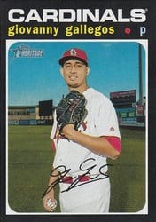 2020 Topps Heritage Base Set Giovanny Gallegos #429 card