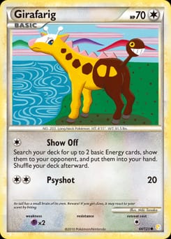 HeartGold & SoulSilver Girafarig #64 card