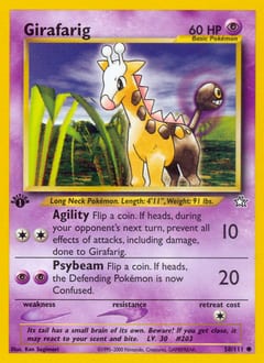 Neo Genesis Girafarig #58 card