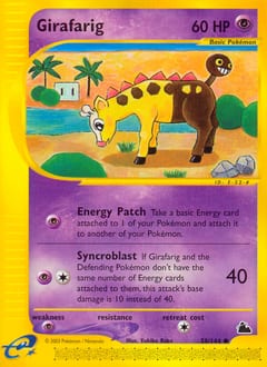 Skyridge Girafarig #58 card
