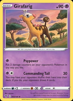 Vivid Voltage Girafarig #65 card