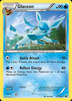 2012 Dark Explorers Glaceon #30 card