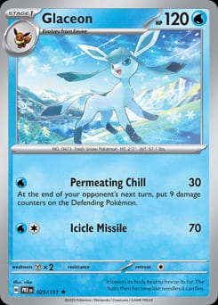 2025 Prismatic Evolutions Glaceon #25 card