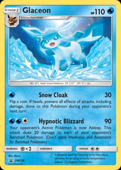 2017 SM Black Star Promos Glaceon #SM238 card