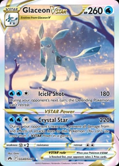 2023 Crown Zenith Galarian Gallery Glaceon VSTAR #GG40