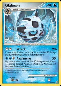 2009 Arceus Glalie #18 card
