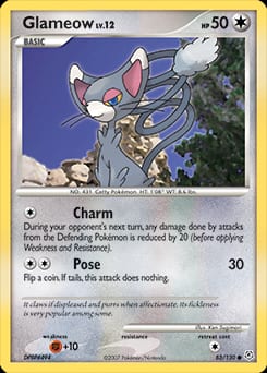 Diamond & Pearl Glameow #83 card
