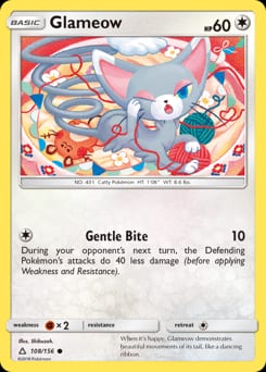Ultra Prism Glameow #108 card