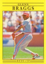 1991 Fleer Base Set Glenn Braggs #57 card