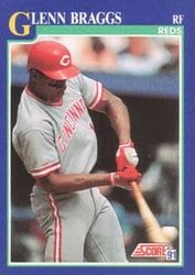 1991 Score Base Set Glenn Braggs #18 card