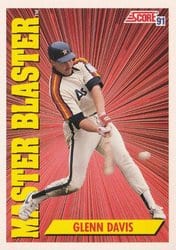 1991 Score Base Set Glenn Davis #405 card