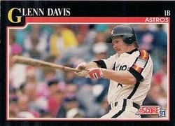 1991 Score Base Set Glenn Davis #830 card