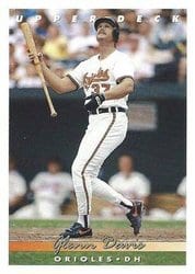 1993 Upper Deck Base Set Glenn Davis #353 card