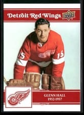 2025-26 Upper Deck Detroit Red Wings Centennial Base Set Glenn Hall #59 card