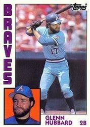 1984 Topps Base Set Glenn Hubbard #25 card