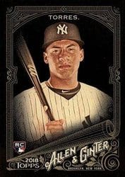 2018 Topps Allen & Ginter X Base Set Gleyber Torres #240 card
